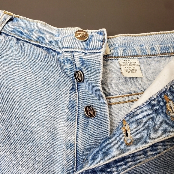 Zana Di Jean Light Wash Women's Size 13/14 Button Fly Shorts - Picture 3 of 13